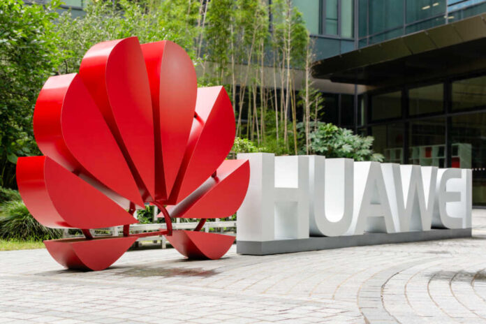 Hangzhou,,China,-,September,7,2017:,Huawei,Company,Logo,On
