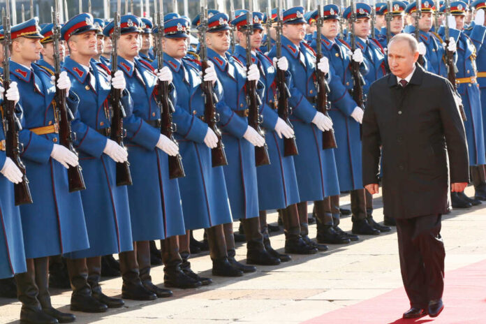 Belgrade,,Serbia,-,January,17,,2019:,Russian,President,Vladimir,Putin