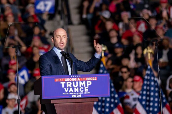 Atlanta,,Georgia,,Usa,,October,28,,2024:,Stephen,Miller,,A,Trump