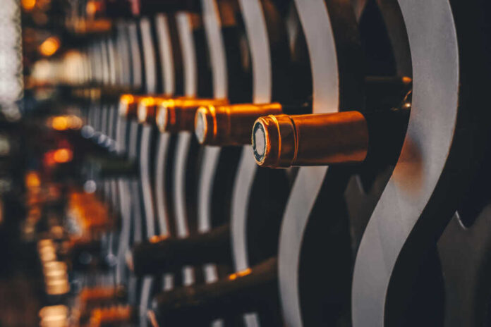 Wine,Bottles,In,The,Wine,Cellar.,Upscale,Luxury,Food,And