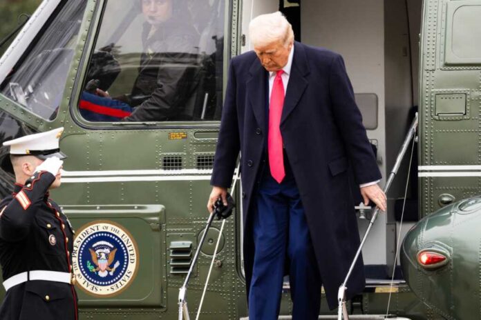 Washington,,February,22,,2025:,President,Donald,Trump,Disembarks,Marine