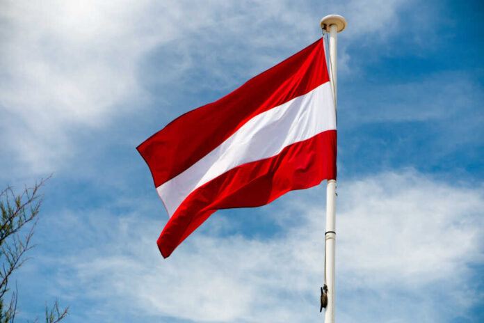 Flag,Of,Austria,In,The,Wind