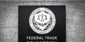 Sign displaying the Federal Trade Commission seal and name