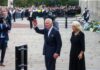 King Charles III and Camilla, Duchess of Cornwall, greeting a crowd during a public event