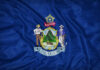 Nazi Tattoo Scandal Shakes Maine Senate Race Maine state flag featuring its coat of arms on a blue background
