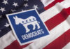 GOP’s Bold Redistricting Gambit EXPOSED Democratic Party logo featuring a donkey on an American flag background