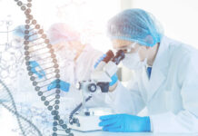 Aging Reversal Breakthrough: Mice Defy Nature Scientist examining samples under a microscope in a laboratory