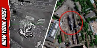 Drone Footage Shows Ukrainian Strike on Russian Warship Near St. Petersburg