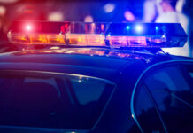 Frisco Murder Twist: Confession Caught On Bodycam Close-up of a police cars emergency lights