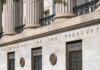 Frozen Billions Flip Back On Iran Facade of the Department of the Treasury with columns and engraved text