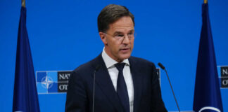 A government official speaking at a NATO press briefing