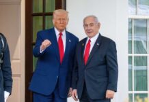 Ally Bombshell Splits Israel–DC Donald Trump and Benjamin Netanyahu standing together at the White House
