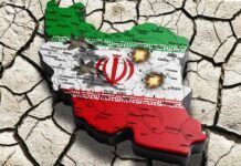 Hormuz On Edge — Markets Flinch Hard Map of Iran with military jets and explosions depicted