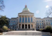 Trump Plan Ignites Stateside Showdown State capitol building with gold dome and columns