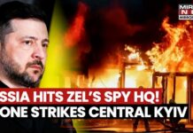 Drone Slams Ukraine’s Security Nerve Hub RUSSIAN DRONE HITS KYIV: Ukraine's SBU Headquarters Targeted, Zelenskyy Vows Revenge | WATCH