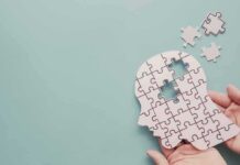 Under Oath: Autism Link Shattered human head puzzle silhouette with missing pieces
