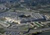 The Pentagon building complex seen from above