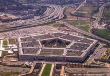 Pentagon Bill Blackout Sparks Senate Uproar The Pentagon building seen from above with surrounding highways and parking lots