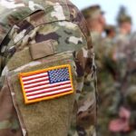 Marine Arrest Triggers Island Lockdown U.S. flag patch on a camouflage military uniform