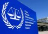 Sanctions Blitz Targets ICC Judges International Criminal Court sign with scales emblem outside modern building